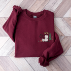 Embroidered Snowman Let It Snow Christmas Sweatshirt Embroidered Snowman Christmas Sweatshirt Merry Christmas Merry And Bright Snowman 1732614531848.png