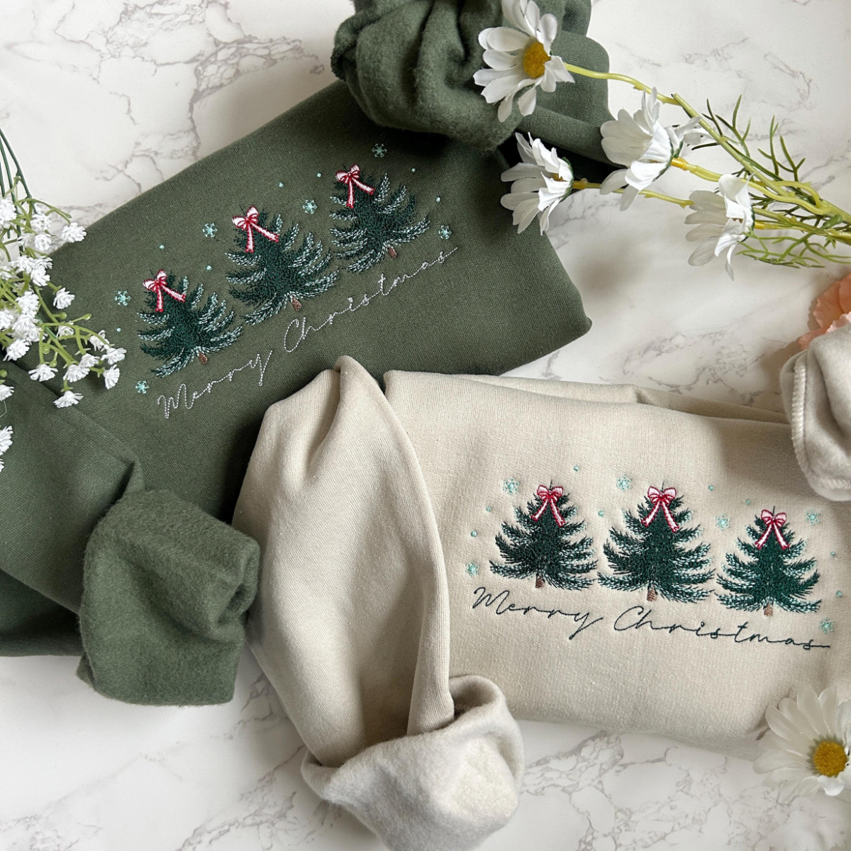Embroidered Merry Christmas Sweatshirt Embroidered Christmas Coquette Crewneck Sweatshirt Embroidered Xmas Tree Sweater Custom Xmas Gift 1732867761493.png
