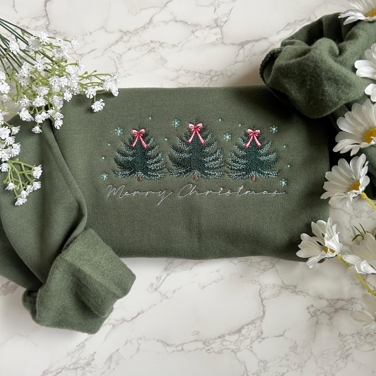 Embroidered Merry Christmas Sweatshirt Embroidered Christmas Coquette Crewneck Sweatshirt Embroidered Xmas Tree Sweater Custom Xmas Gift 1732867761623.png