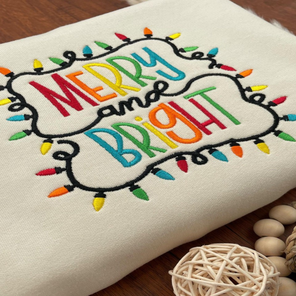Merry And Bright Embroidered Sweatshirt Holiday Season Crewneck Sweatshirt Lights Christmas Santa Christmas Sweatshirt Holiday Gift 1733212025075.png