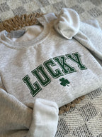 Lucky Sweatshirt Embroidered Embroidered St Pattys Sweatshirt Womens Emroidered Sweater Womens St Patricks Day Crewneck Sweatshirt 1738920631445.jpg