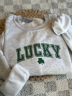 Lucky Sweatshirt Embroidered Embroidered St Pattys Sweatshirt Womens Emroidered Sweater Womens St Patricks Day Crewneck Sweatshirt 1738920631473.jpg