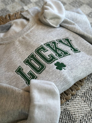 Lucky Sweatshirt Embroidered Embroidered St Pattys Sweatshirt Womens Emroidered Sweater Womens St Patricks Day Crewneck Sweatshirt 1738920631496.jpg