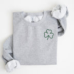 Embroidered Shamrock Clover Sweatshirt 1739958198025.jpg