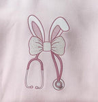 Embroidered Bunny Nurse Shirt Easter Nurse Shirt Easter Gift For Nurse Easter Shirt For Nurse Easter Medical Shirt Easter Nursing Shirt 1743580578124.jpg