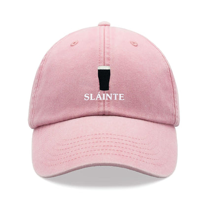 Sl Inte Pint Glass Baseball Cap Vintage Washed Cotton Unisex Dad Hat Adjustable Beer Stout Drinker Faded Sports Summer Holiday Ireland Irish 1744426618410.jpg