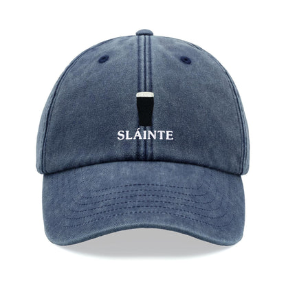 Sl Inte Pint Glass Baseball Cap Vintage Washed Cotton Unisex Dad Hat Adjustable Beer Stout Drinker Faded Sports Summer Holiday Ireland Irish 1744426618817.jpg