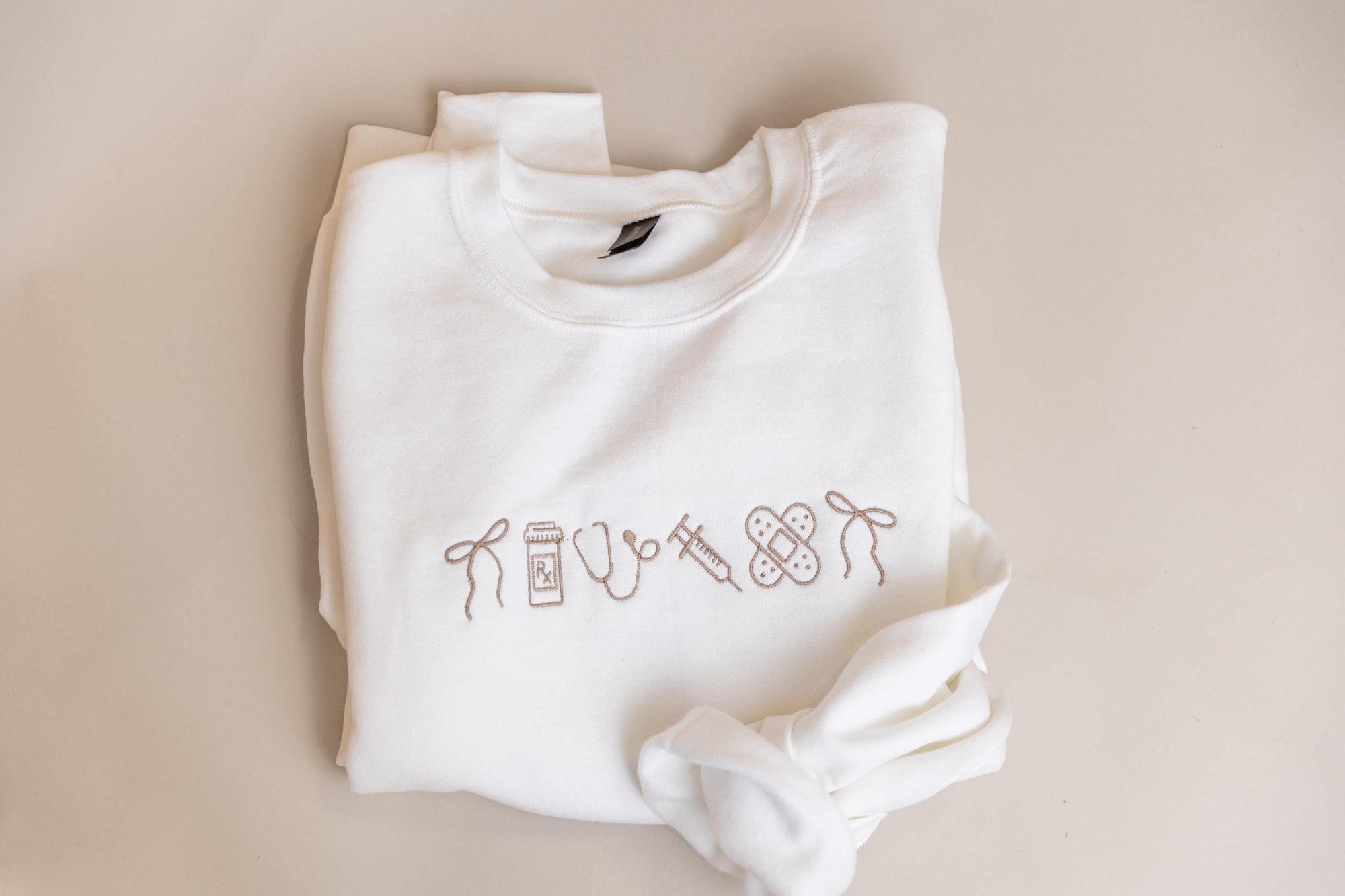 Nurse Icon Crewneck Nursing Icons Sweatshirt  Embroidered Sweatshirt  Gifts For Nurses 1745029718569.jpg