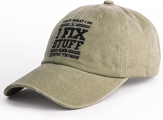 Thats What I Do I Fix Stuff And I Know Things Baseball Cap Adjustable Mens Gifts Ideas For Birthday 1745892707972.jpg