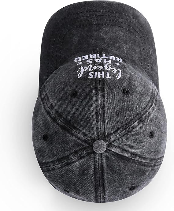 Retirement Gifts For Men Women Vintage Retired Baseball Cap Adjustable Funny Retired Embroidered Washed Cotton Hats For Dad Mom Boss Co Workers Friends Retirement Party Decorations Dark Grey 1747106509624.jpg