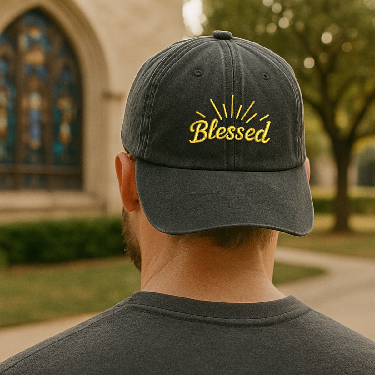 Embroidered Blessed Hat For Women Men Adjustable Vintage Washed Cotton Christian Baseball Cap Womens Embroidery Baseball Cap 1747802007565.jpg