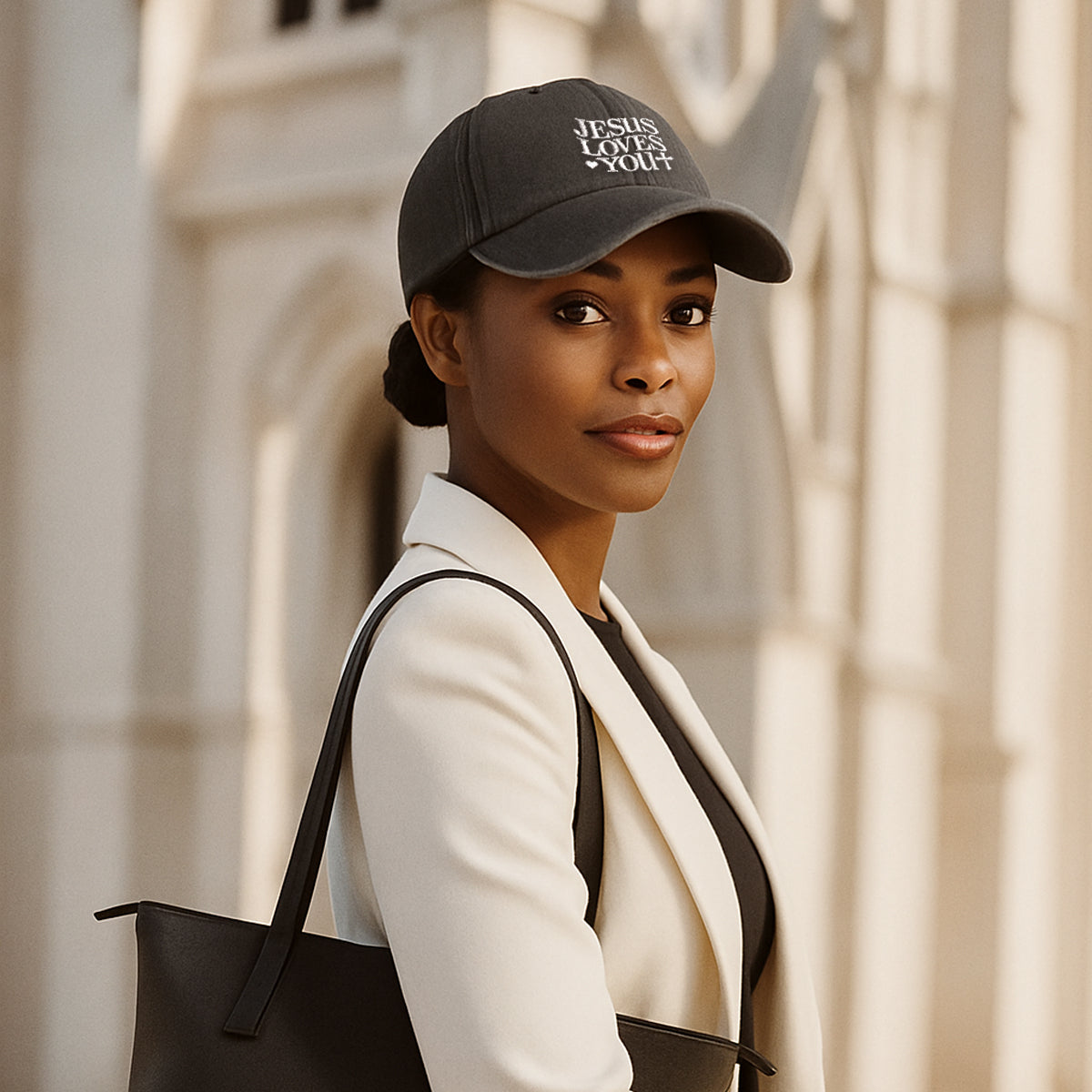 Embroidered Jesus Loves You Hat For Women Men Adjustable Vintage Washed Cotton Christian Baseball Cap Womens Embroidery Baseball Cap 1747814265411.jpg