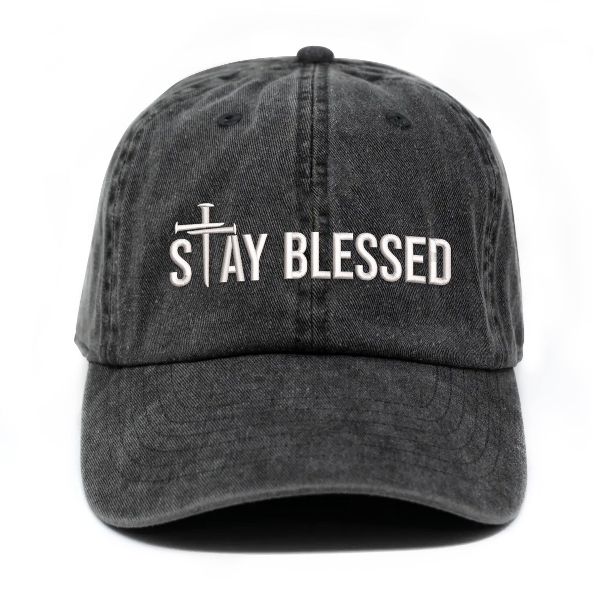 Embroidered Stay Blessed Hat For Women Men Adjustable Vintage Washed Cotton Christian Baseball Cap Womens Embroidery Baseball Cap 1747814345446.jpg