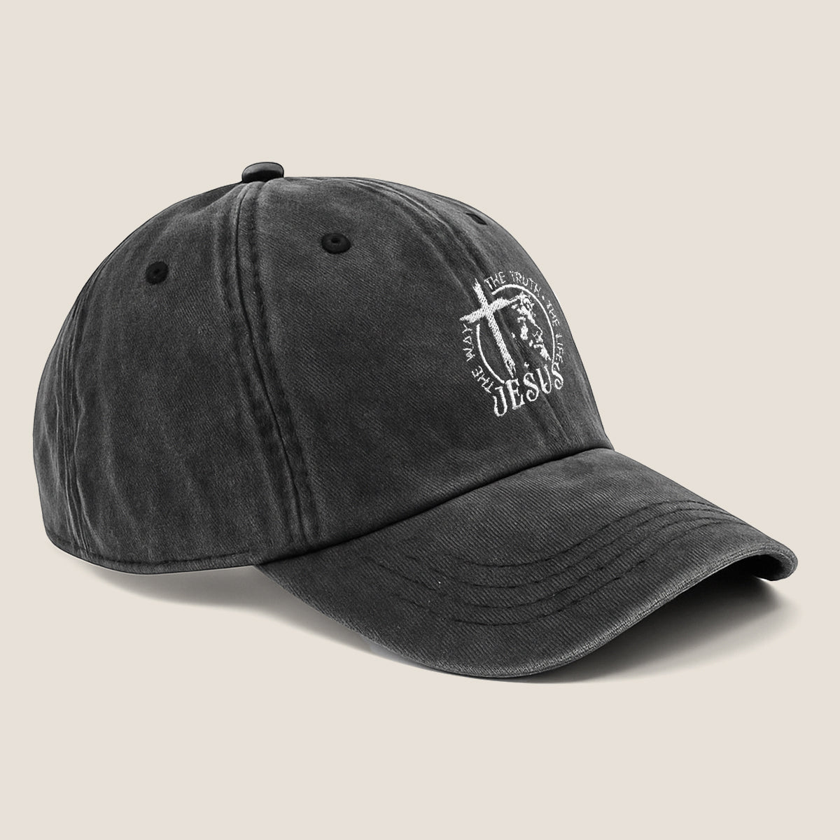 Embroidered Jesus Truth For Women Men Adjustable Vintage Washed Cotton Christian Baseball Cap Womens Embroidery Baseball Cap 1747900512564.jpg