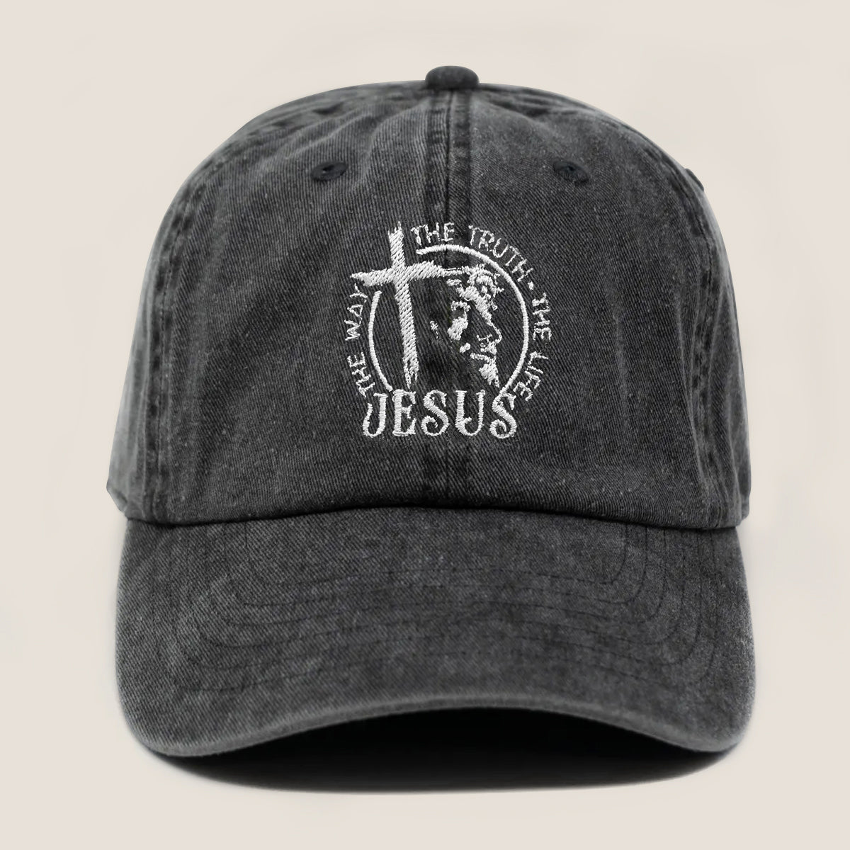 Embroidered Jesus Truth For Women Men Adjustable Vintage Washed Cotton Christian Baseball Cap Womens Embroidery Baseball Cap 1747900512580.jpg