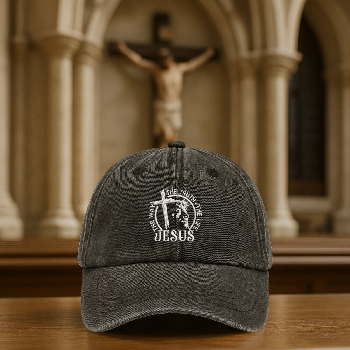 Embroidered Jesus Truth For Women Men Adjustable Vintage Washed Cotton Christian Baseball Cap Womens Embroidery Baseball Cap 1747900512659.jpg