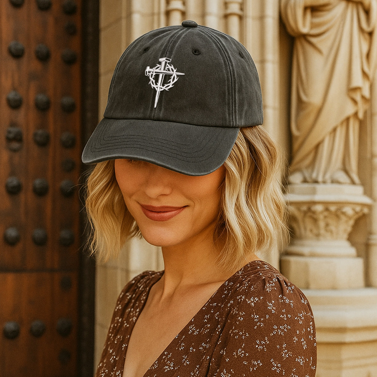 Embroidered Jesus Cross For Women Men Adjustable Vintage Washed Cotton Christian Baseball Cap Womens Embroidery Baseball Cap 1747902420049.jpg