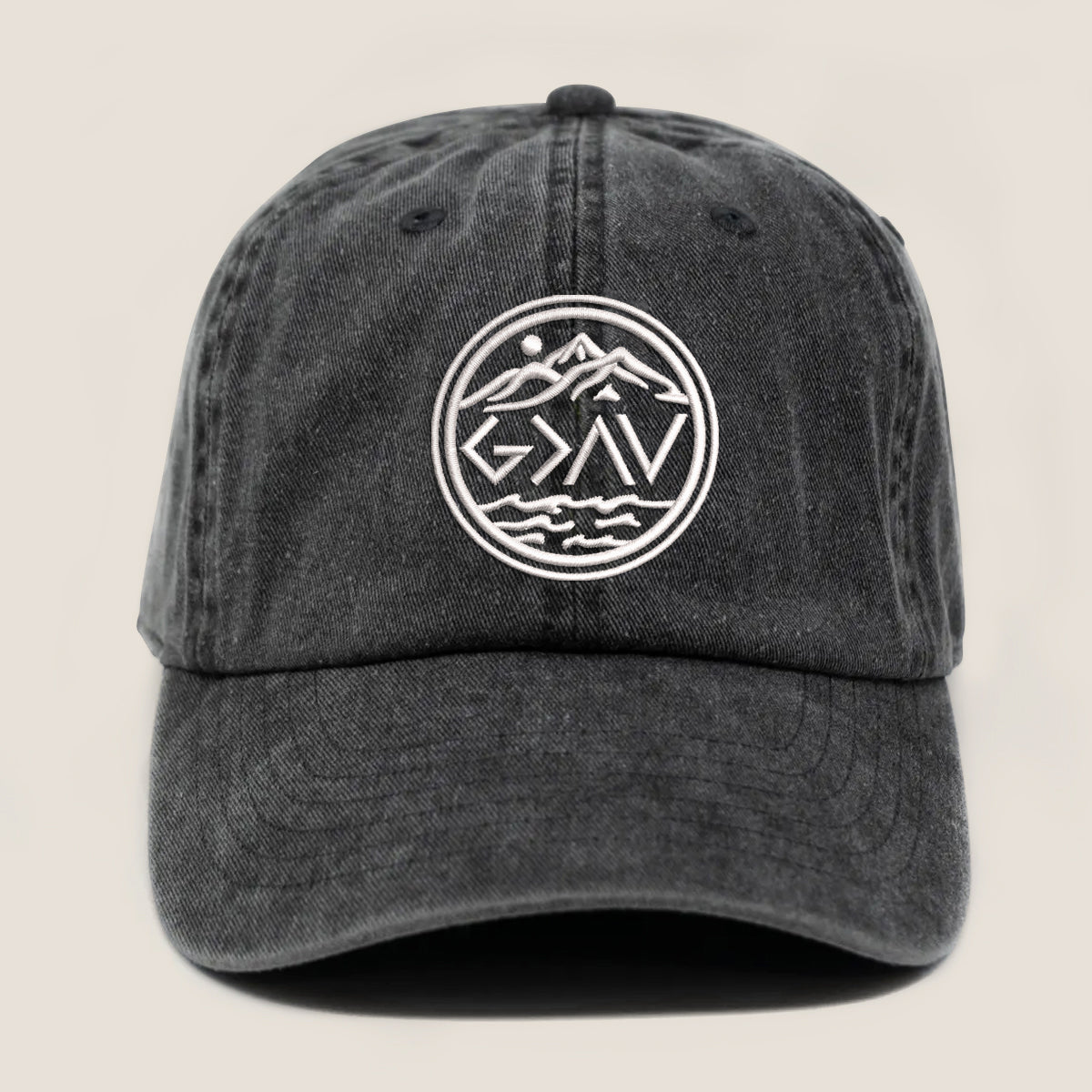 Embroidered God Is Greater Hat For Women Men Adjustable Vintage Washed Cotton Christian Baseball Cap Womens Embroidery Baseball Cap 1747902487275.jpg