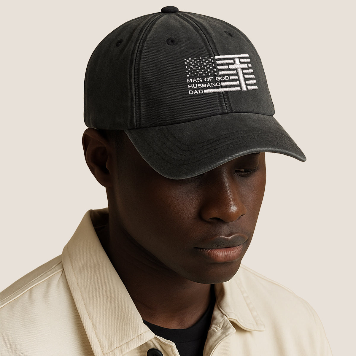 Embroidered Man Of God Hat For Women Men Adjustable Vintage Washed Cotton Christian Baseball Cap Womens Embroidery Baseball Cap 1747902610213.jpg