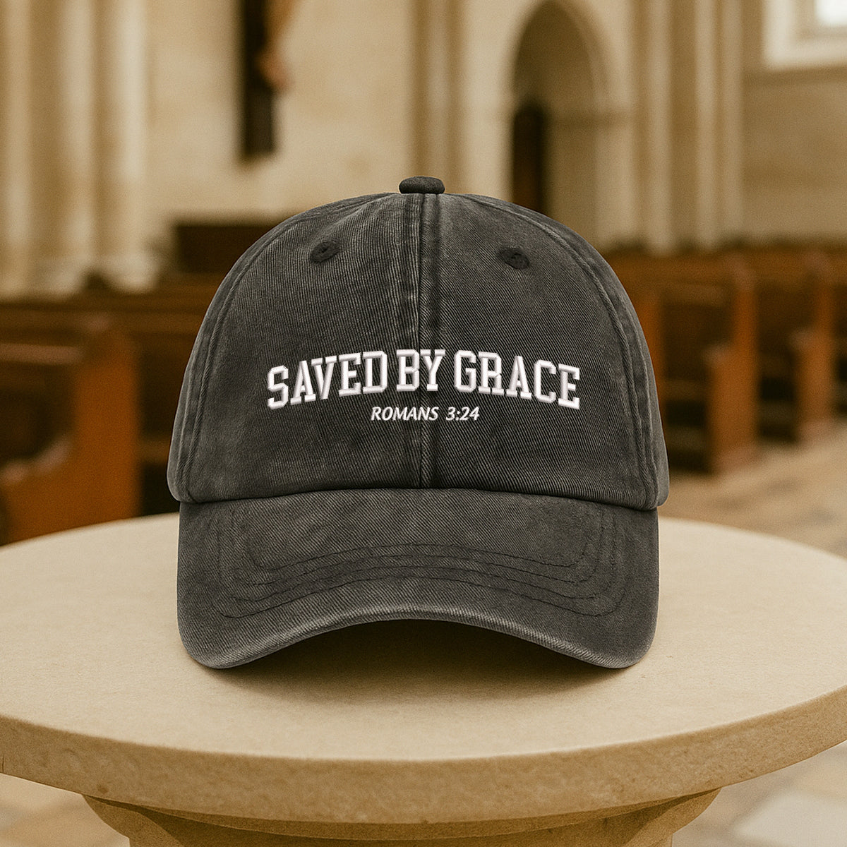 Embroidered Saved By Grace Hat For Women Men Adjustable Vintage Washed Cotton Christian Baseball Cap Womens Embroidery Baseball Cap 1747985926603.jpg