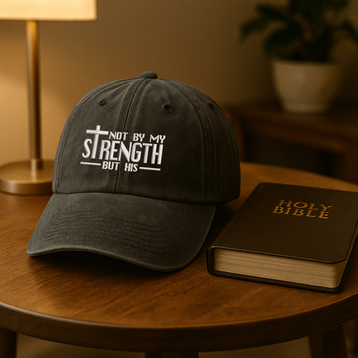 Not By My Strength Embroidered Cap 1748334306880.jpg