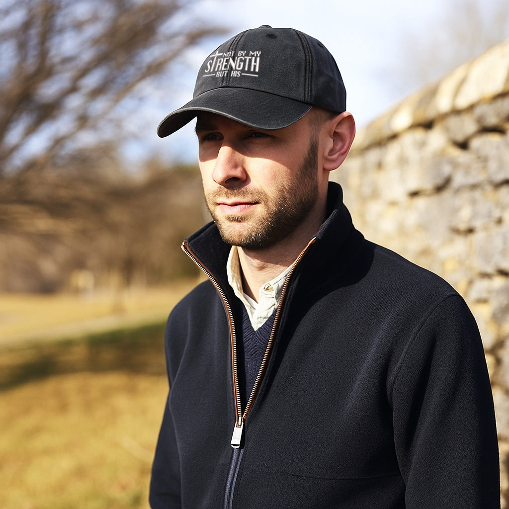 Not By My Strength Embroidered Cap 1748334306971.jpg