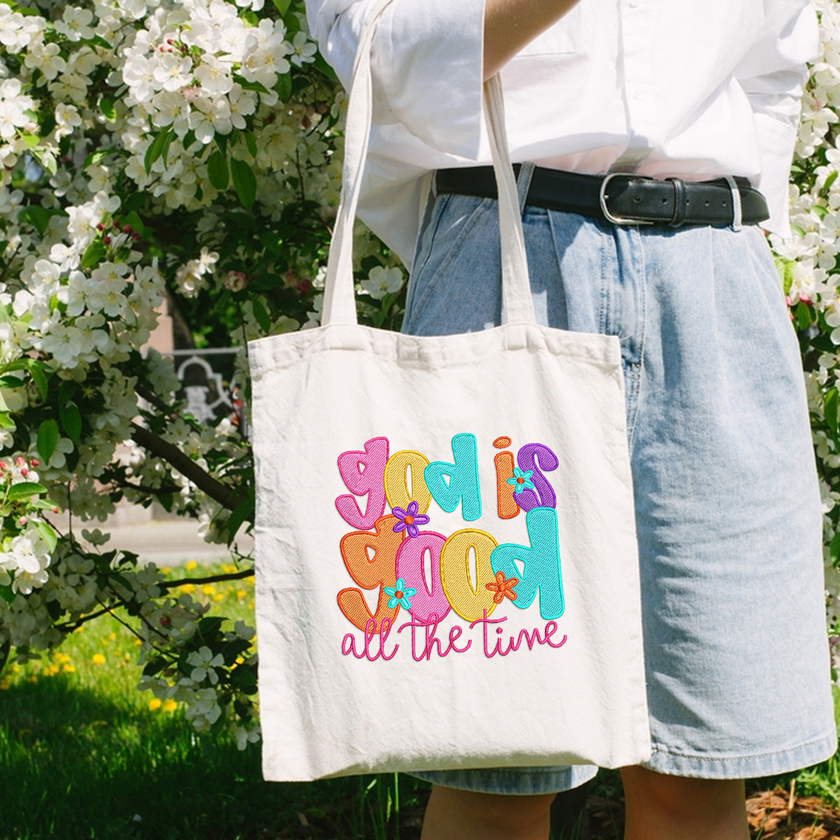 God Is Good Embroiderd Tote Bag 1748938786580.jpg