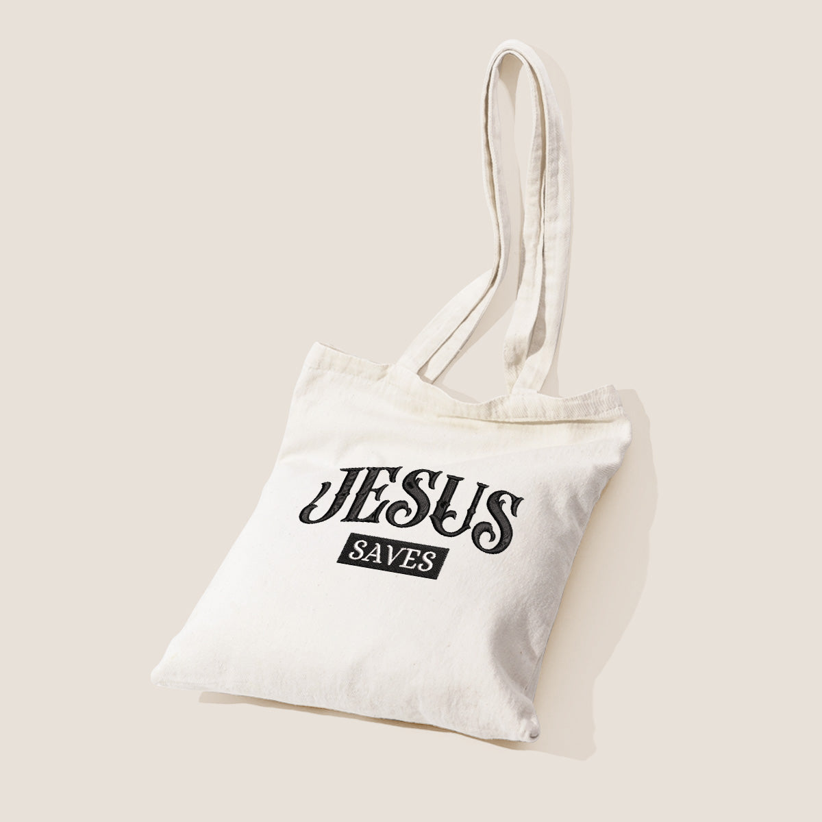 Jesus Saves Embroiderd Tote Bag 1748938879624.jpg