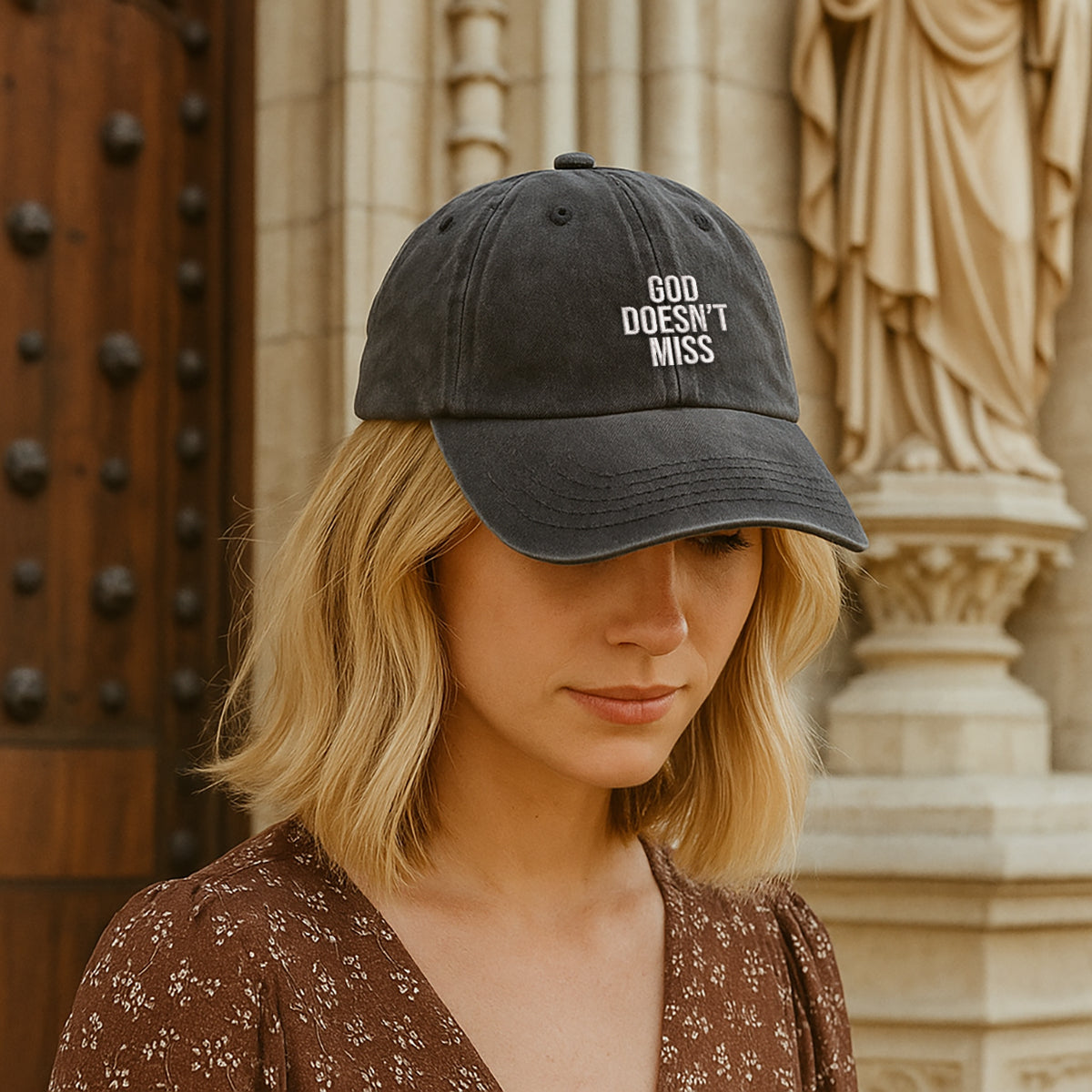 God Doesnt Miss Embroidered Cap 1750148453252.jpg