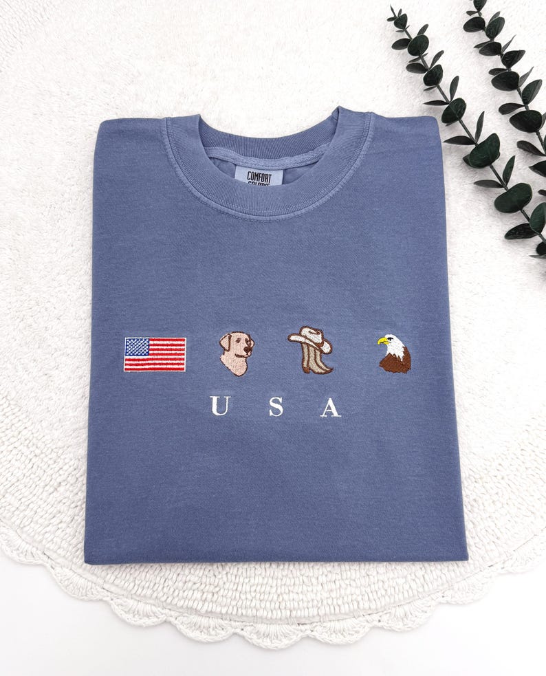 Embroidered Usa Icons Comfort Colors T Shirt   Patriotic Summer Shirt 4th Of July Outfit American Flag Graphic Tee Memorial Day Gift 1752287180201.jpg