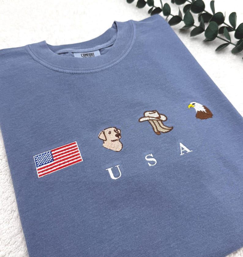 Embroidered Usa Icons Comfort Colors T Shirt   Patriotic Summer Shirt 4th Of July Outfit American Flag Graphic Tee Memorial Day Gift 1752287180353.jpg