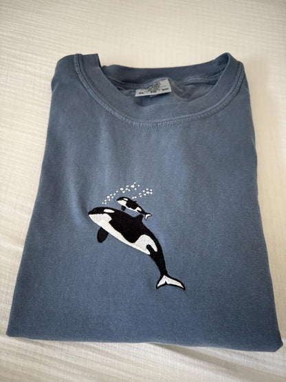 Embroidered Whale Comfort Colors Tee Embroidered Ultra Soft Tee Seal Life Tshirts Marine Biology Shirt 1752481995603.jpg
