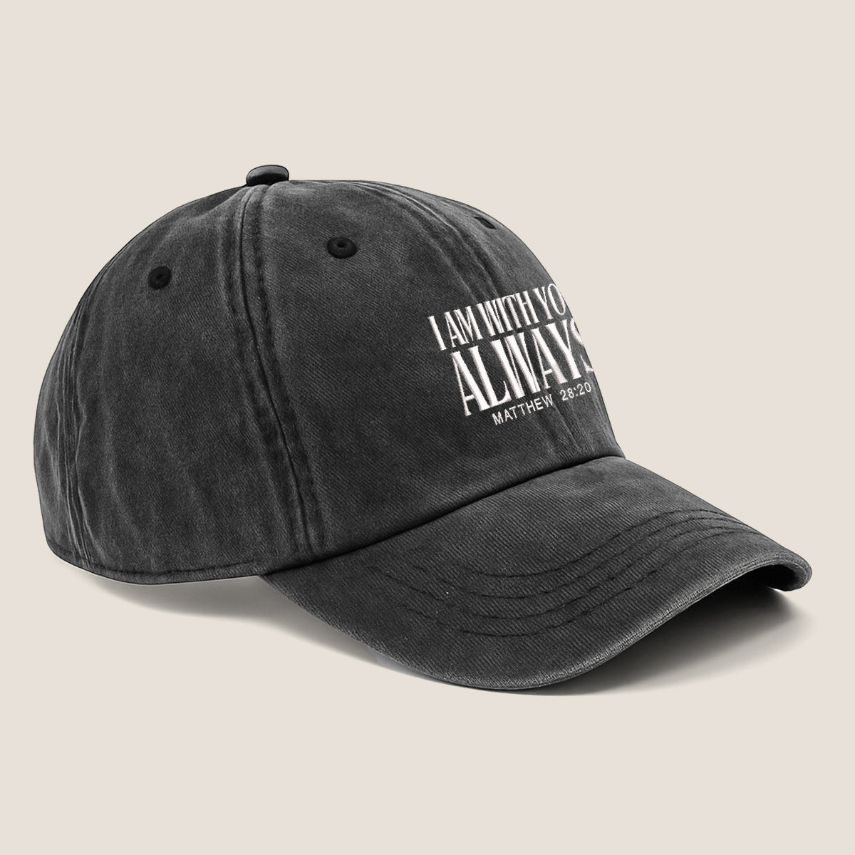 I Am With You Always Embroidered Cap 1752737233992.jpg