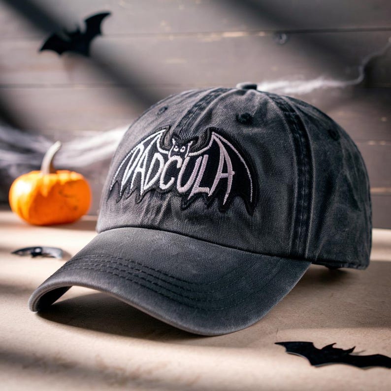 Dadcula Embroidered Halloween Hat Vampire Dad Bat Cap Spooky Season Baseball Hatwashed Black Halloween Gift For Him 1754558991615.jpg