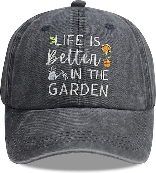 Funny Life Is Better In The Garden Hats For Women Adjustable Cotton Gardening Embroidered Baseball Cap 1754971346956.jpg