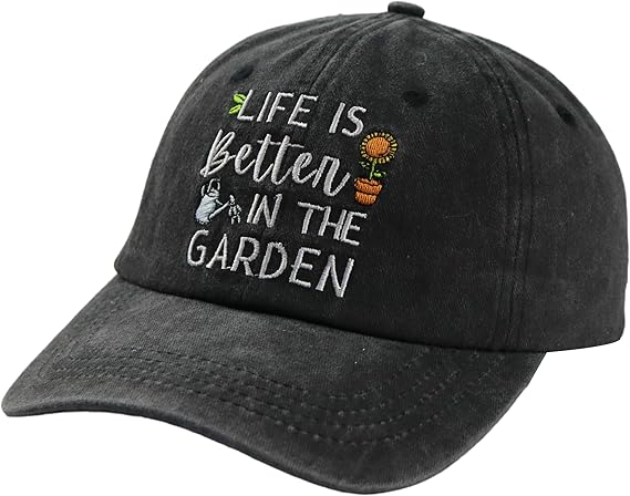 Funny Life Is Better In The Garden Hats For Women Adjustable Cotton Gardening Embroidered Baseball Cap 1754971364986.jpg
