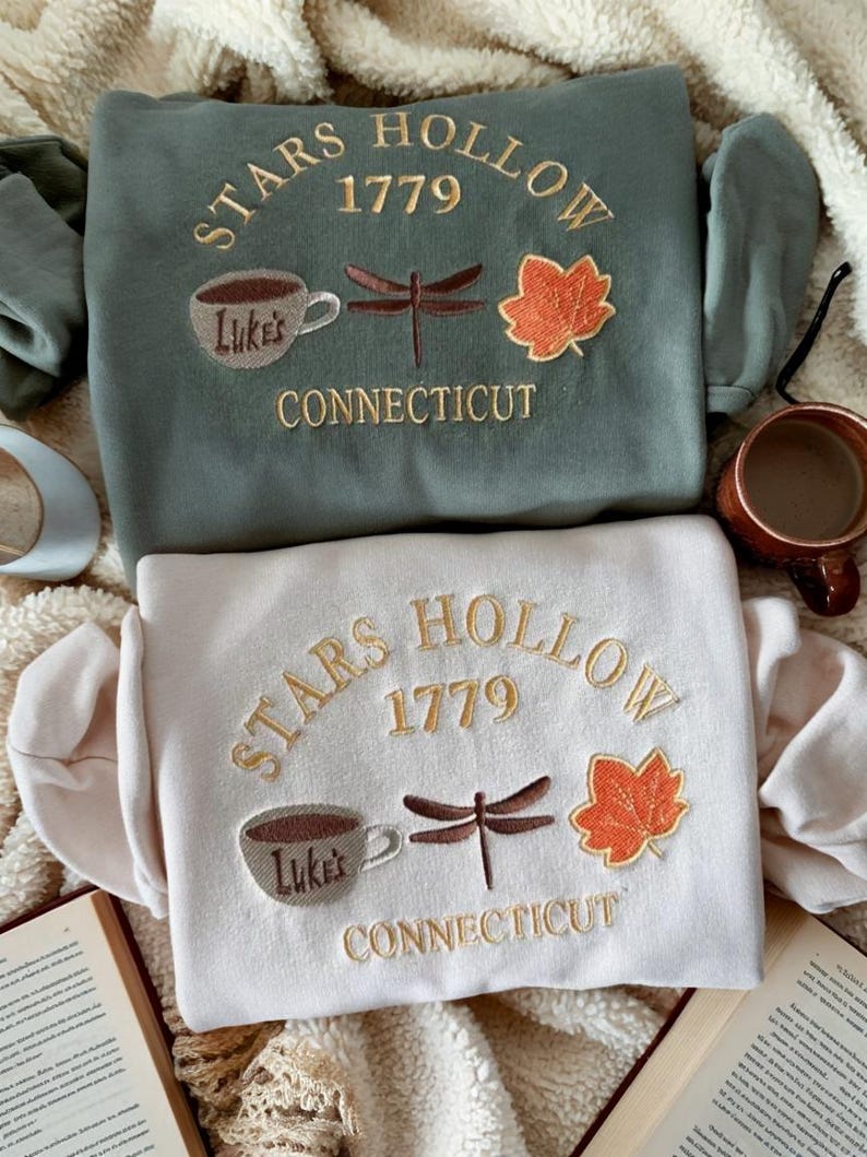 Stars Hollow Embroidered Sweatshirt Fall Sweatshirt Cozy Small Town Crewneck Book Lover Gift Autumn Coffee Shirt Gifts For Her 1755570759119.jpg