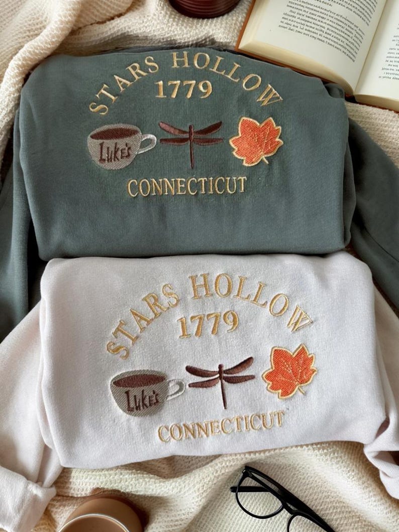 Stars Hollow Embroidered Sweatshirt Fall Sweatshirt Cozy Small Town Crewneck Book Lover Gift Autumn Coffee Shirt Gifts For Her 1755570776036.jpg