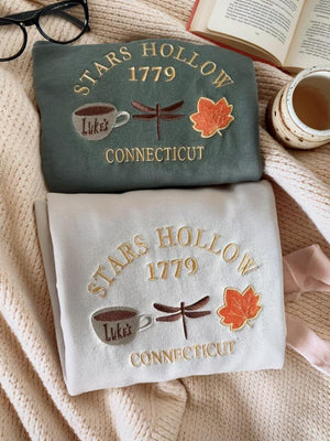 Stars Hollow Embroidered Sweatshirt Fall Sweatshirt Cozy Small Town Crewneck Book Lover Gift Autumn Coffee Shirt Gifts For Her 1755570776984.jpg
