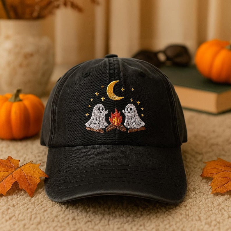 Embroidered Cute Ghosts Camping Vintage Hat Spooky Season Snapback Hats Halloween Gifts Halloween Vintage Embroidery Cap 1755745008111.jpg