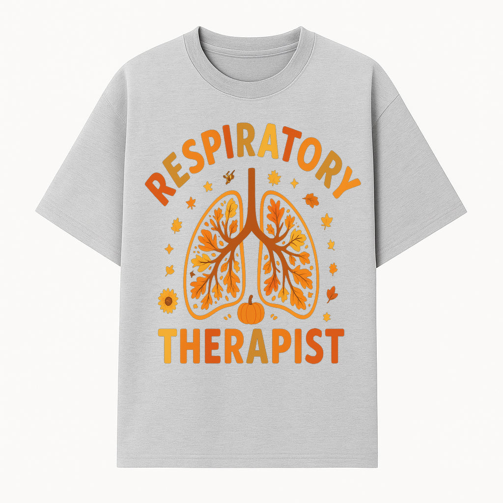 Respiratory Therapist Autumn Decor - Lung Graphic Tee, Fall Themed Gift for Respiratory Care Professionals - T-shirt 1757671943626.jpg