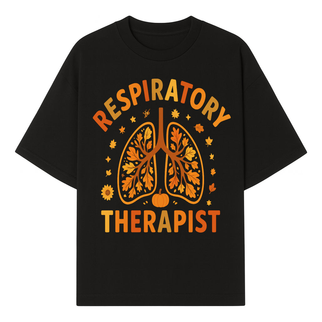 Respiratory Therapist Autumn Decor - Lung Graphic Tee, Fall Themed Gift for Respiratory Care Professionals - T-shirt 1757671943767.jpg
