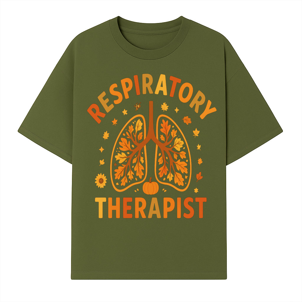 Respiratory Therapist Autumn Decor - Lung Graphic Tee, Fall Themed Gift for Respiratory Care Professionals - T-shirt 1757671944062.jpg