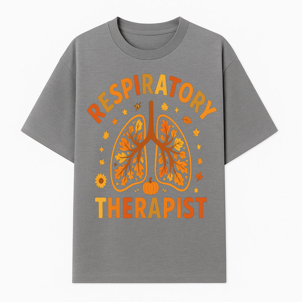 Respiratory Therapist Autumn Decor - Lung Graphic Tee, Fall Themed Gift for Respiratory Care Professionals - T-shirt 1757671944230.jpg