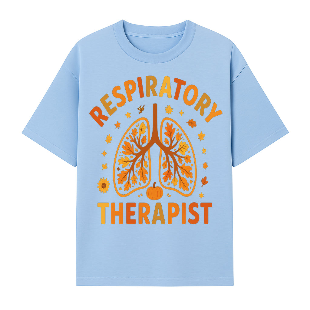 Respiratory Therapist Autumn Decor - Lung Graphic Tee, Fall Themed Gift for Respiratory Care Professionals - T-shirt 1757671944388.jpg