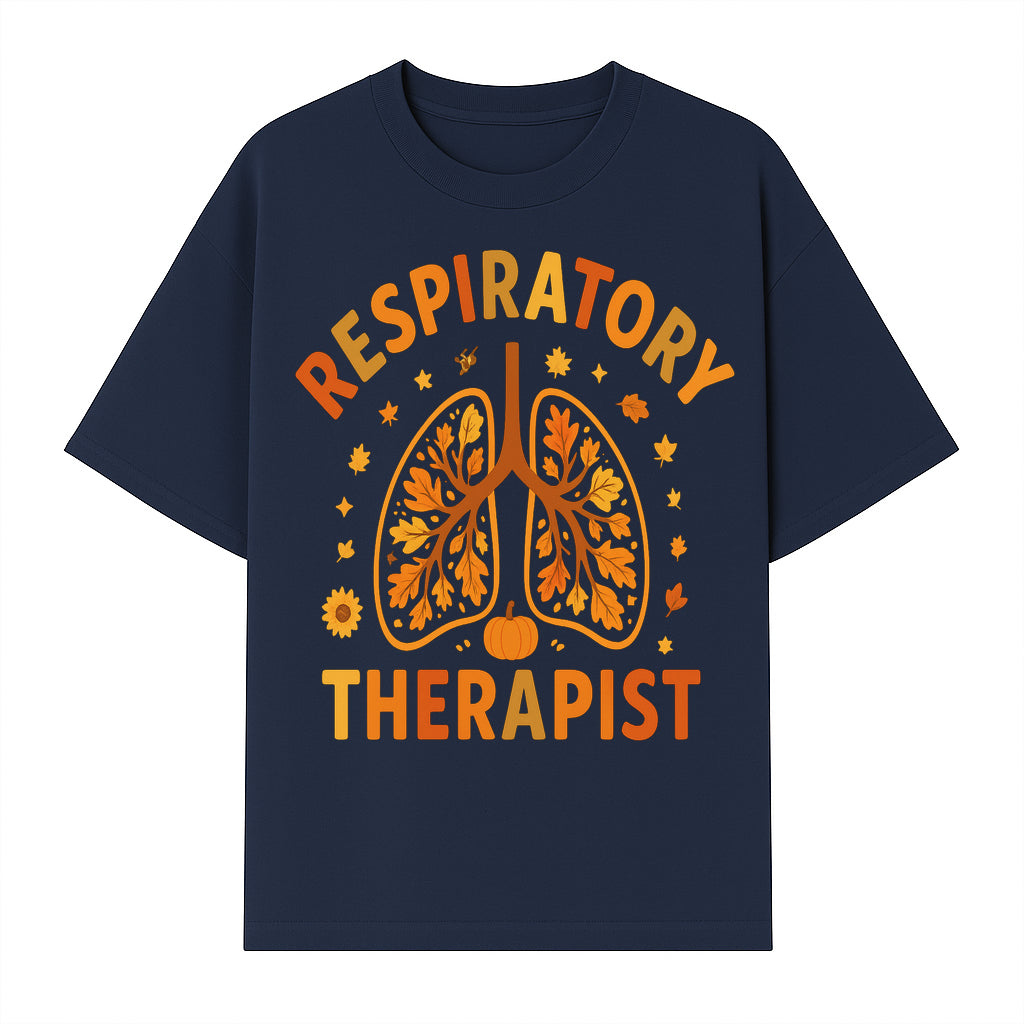 Respiratory Therapist Autumn Decor - Lung Graphic Tee, Fall Themed Gift for Respiratory Care Professionals - T-shirt 1757671944780.jpg