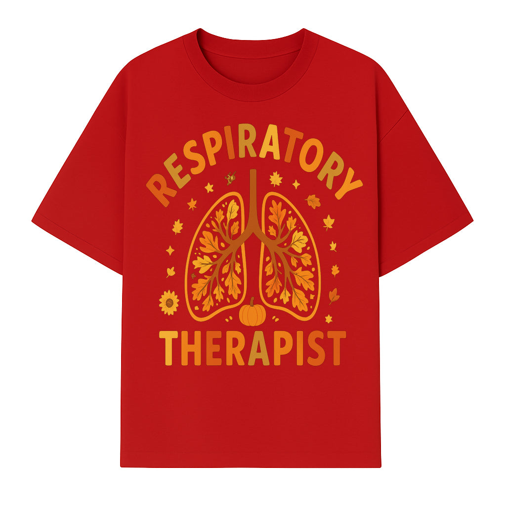 Respiratory Therapist Autumn Decor - Lung Graphic Tee, Fall Themed Gift for Respiratory Care Professionals - T-shirt 1757671944887.jpg
