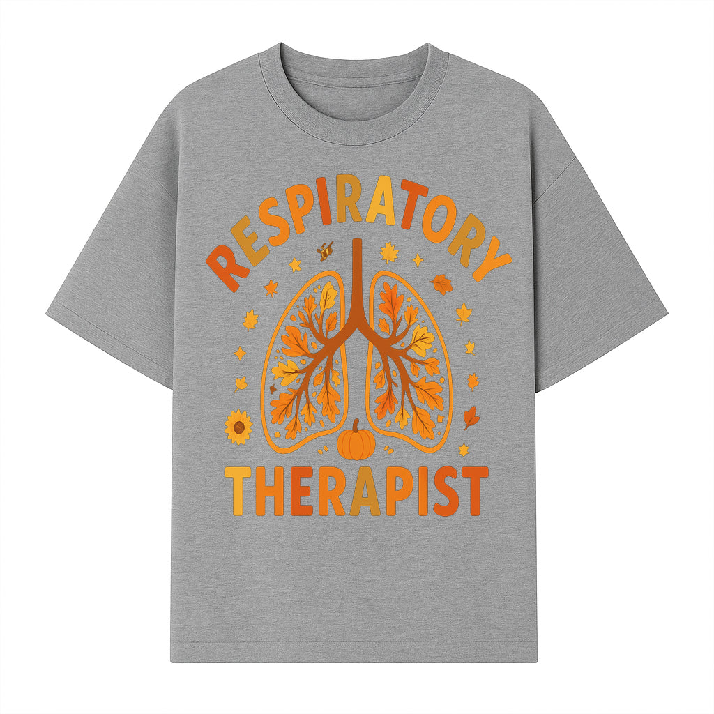 Respiratory Therapist Autumn Decor - Lung Graphic Tee, Fall Themed Gift for Respiratory Care Professionals - T-shirt 1757671945009.jpg