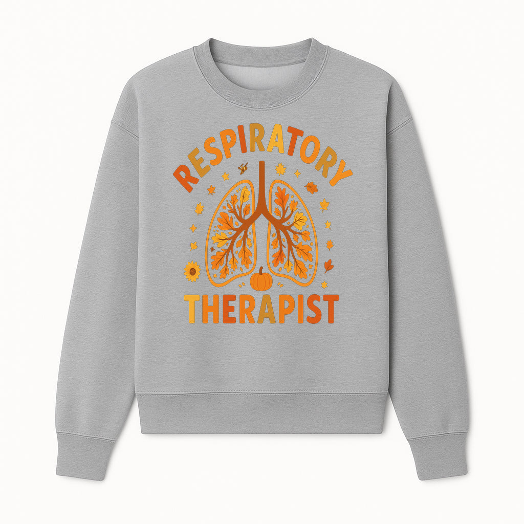 Respiratory Therapist Autumn Decor - Lung Graphic Tee, Fall Themed Gift for Respiratory Care Professionals - Sweatshirt 1757671946642.jpg