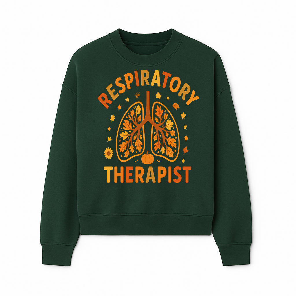 Respiratory Therapist Autumn Decor - Lung Graphic Tee, Fall Themed Gift for Respiratory Care Professionals - Sweatshirt 1757671947099.jpg